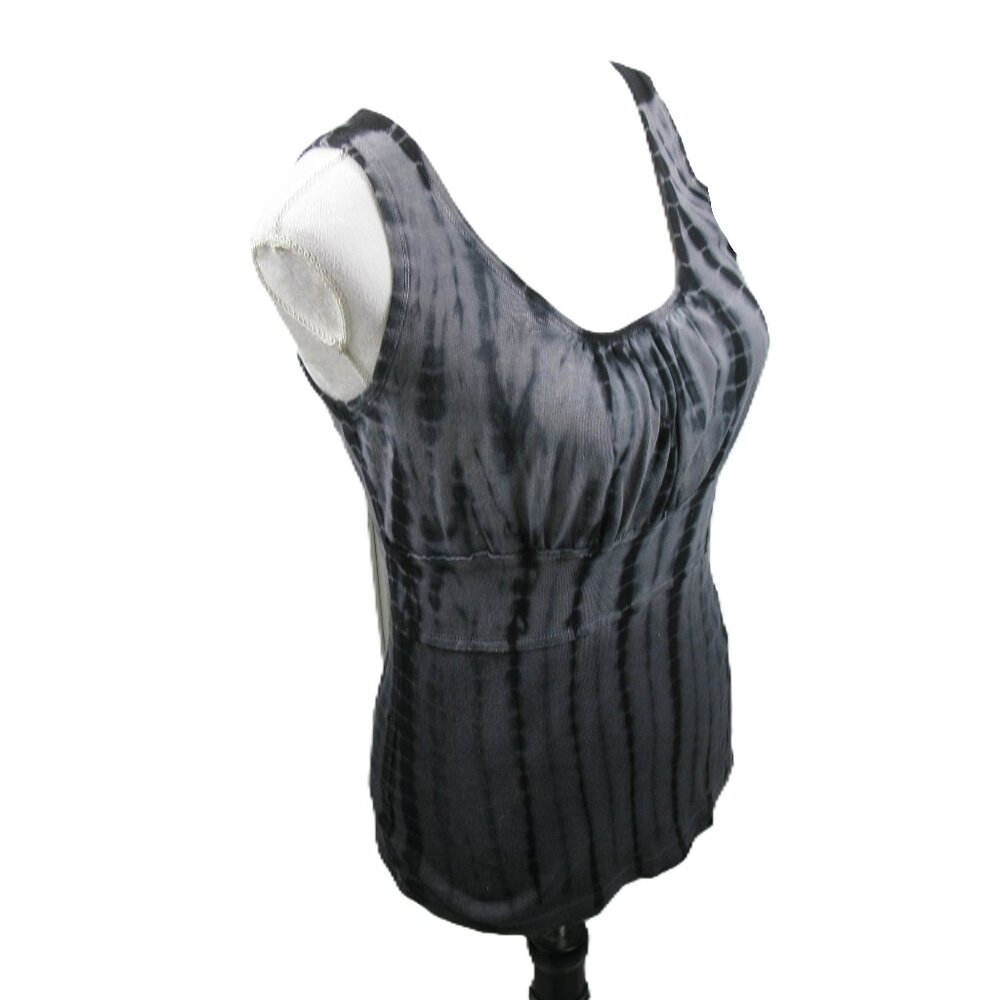 Lucy Gray/Black Tie Dye Knit Tank Top Size Small